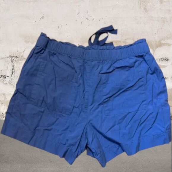 LOFT Women's Lightweight Blue Shorts with Elastic Tie Waist Size Small - Picture 2 of 4